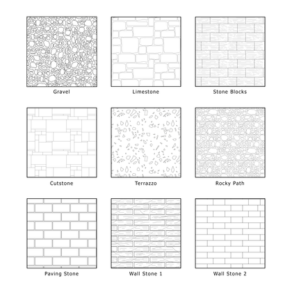 Illustrator Pattern Library - Stone Patterns