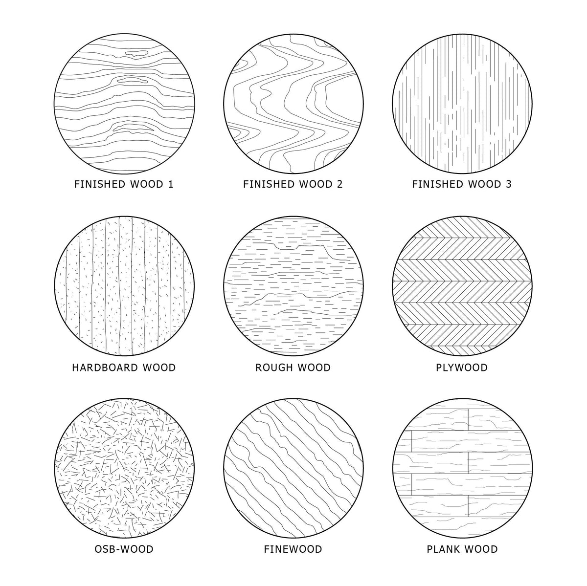 Illustrator Pattern Library - Wooden Patterns 2