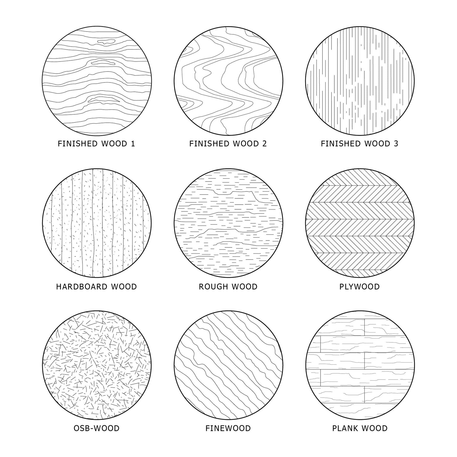 Illustrator Pattern Library - Wooden Patterns 2