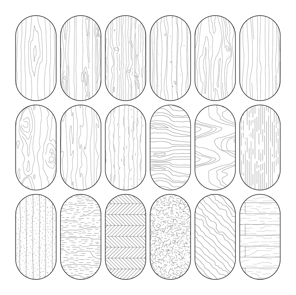 Illustrator Pattern Library - Wooden Patterns Big Set