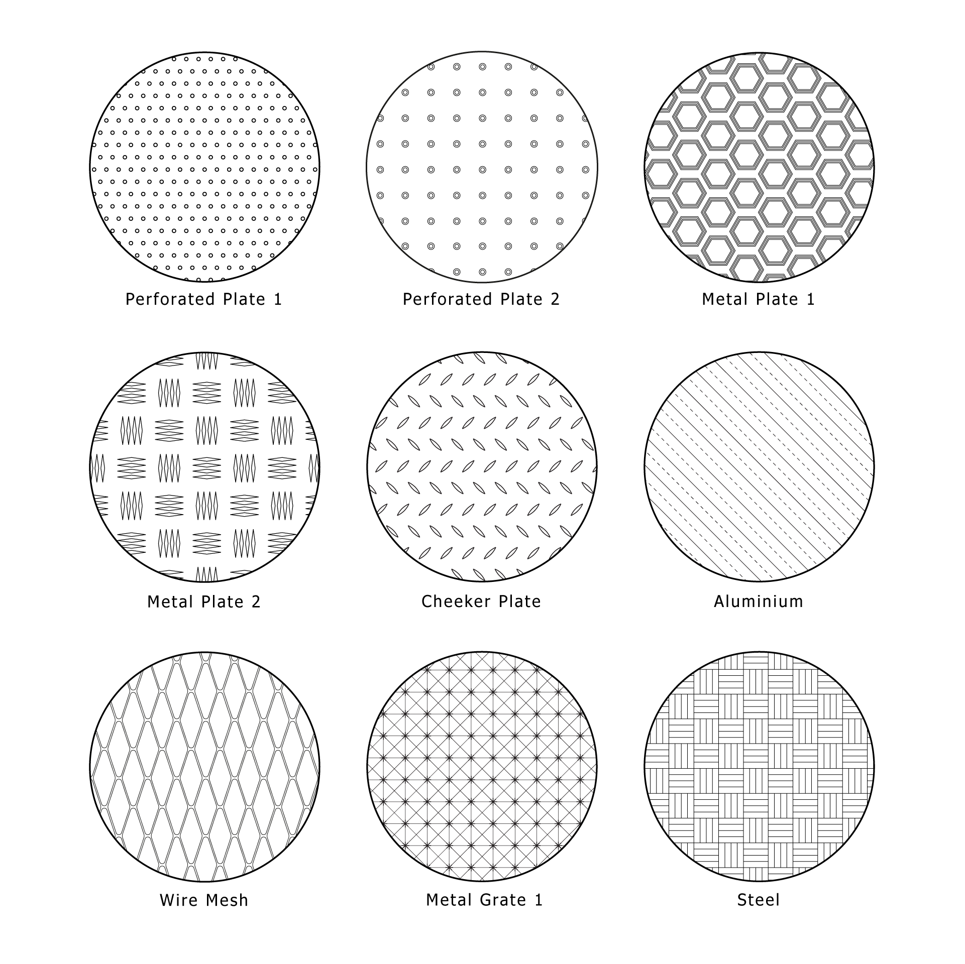Metal Mill Pattern Illustrator Pattern Library - Metal Patterns 2