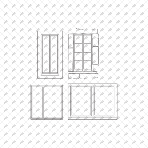 CAD, Vector Windows Set | Post Digital Architecture | Post Digital ...