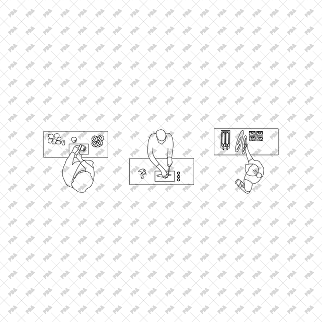 CAD, Vector Home Life Characters in Plan View Multi-Pack (Top view) - Post Digital Architecture — Free and Affordable Resources for Architects