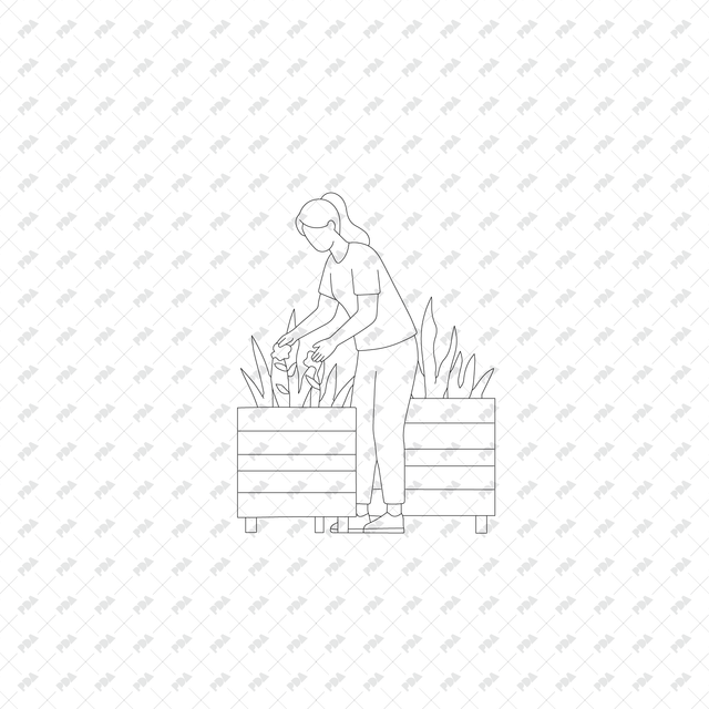 CAD, Vector, PNG People Doing Urban Activities in Front and Side Views - Post Digital Architecture — Free and Affordable Resources for Architects