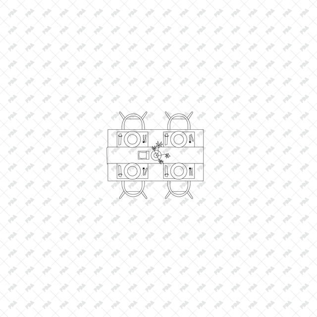 CAD, Vector, PNG Dining Tables and Chairs Layouts in Top View - Post Digital Architecture — Free and Affordable Resources for Architects