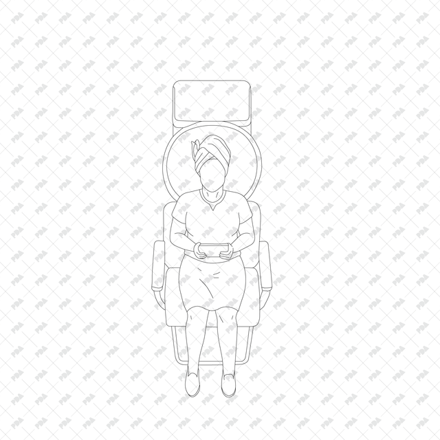 CAD, Vector, PNG Characters at Beauty Salon in Top View - Post Digital Architecture — Free and Affordable Resources for Architects