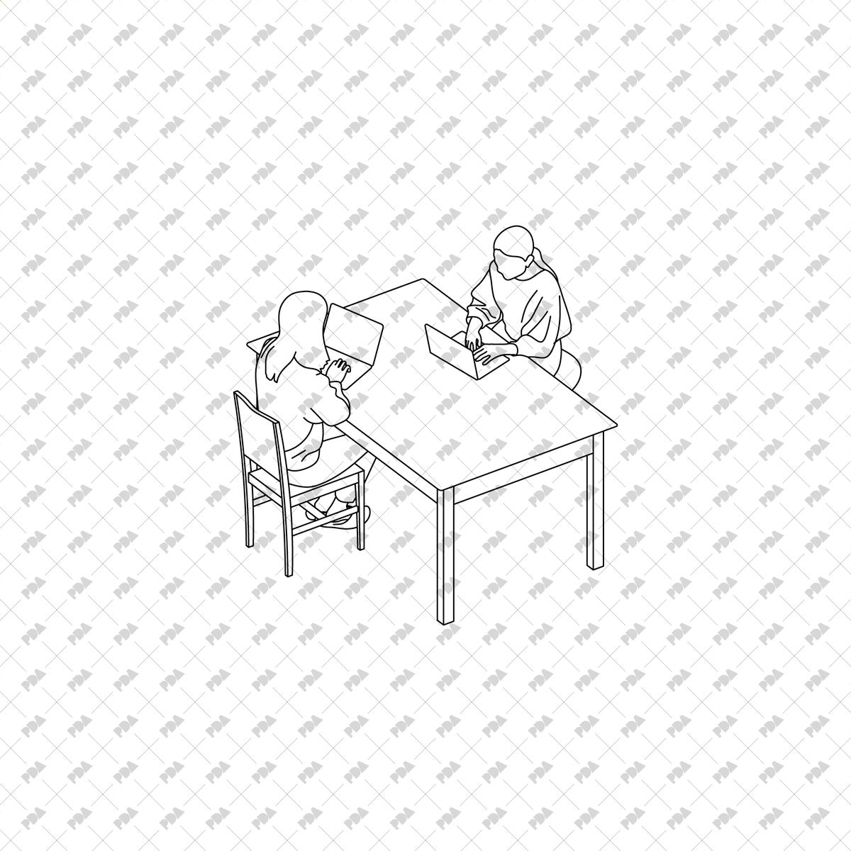 CAD, Vector Isometric People Set