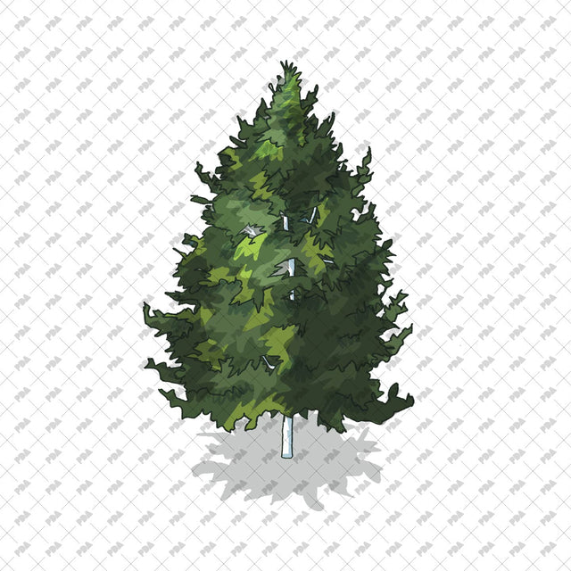 Isometric Hand Drawn Trees - Post Digital Architecture — Free and Affordable Resources for Architects