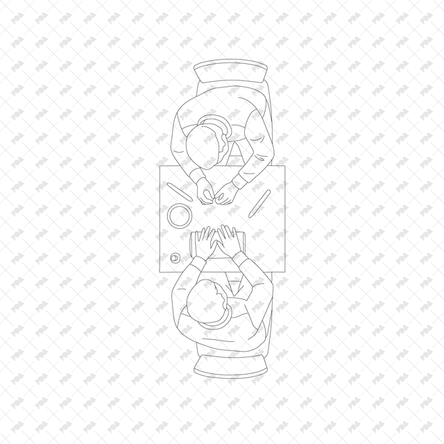 CAD, Vector, PNG Characters at Beauty Salon in Top View - Post Digital Architecture — Free and Affordable Resources for Architects