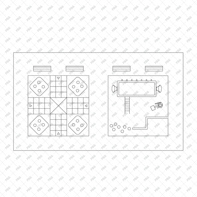 CAD, Vector, PNG Kids Playground Layouts in Top View - Post Digital Architecture — Free and Affordable Resources for Architects