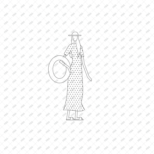 CAD, Vector, PNG Japanese Style Characters in Side and Front View - Post Digital Architecture — Free and Affordable Resources for Architects