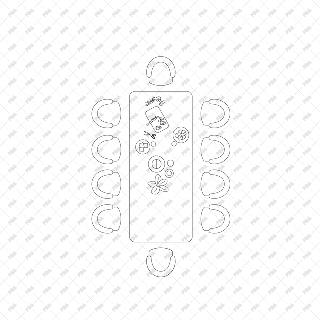 CAD, Vector, PNG Dining Tables and Chairs Layouts in Top View - Post Digital Architecture — Free and Affordable Resources for Architects