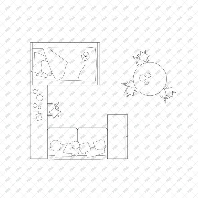 CAD, Vector, PNG Kids' Bedroom Layouts in Top View - Post Digital Architecture — Free and Affordable Resources for Architects