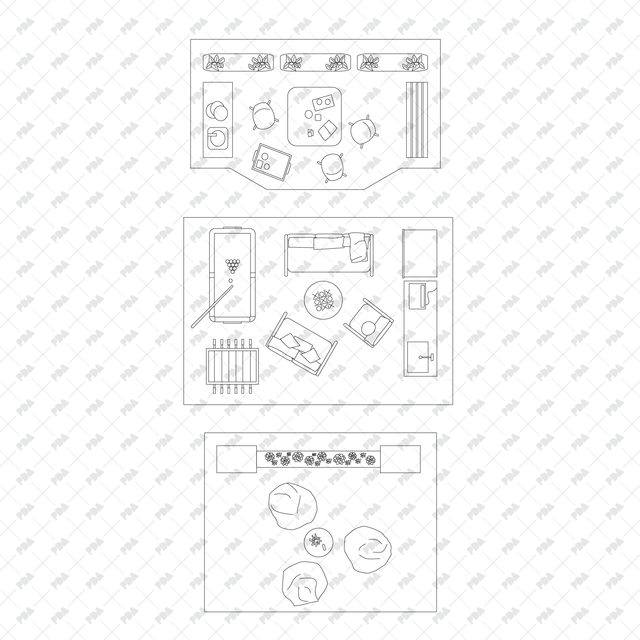 CAD, Vector, PNG Balcony Layouts in Top View - Post Digital Architecture — Free and Affordable Resources for Architects