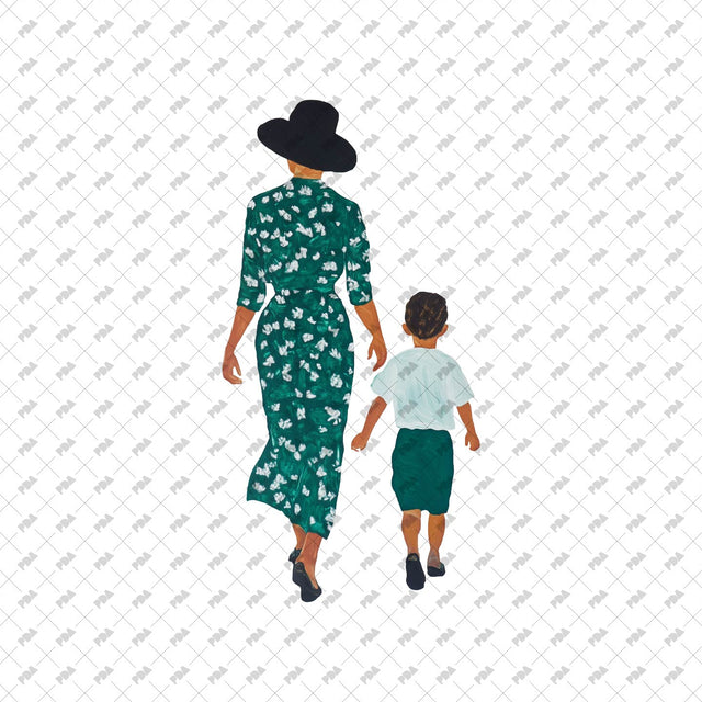 PNG Cutout Mothers with Child in Back View - Post Digital Architecture — Free and Affordable Resources for Architects