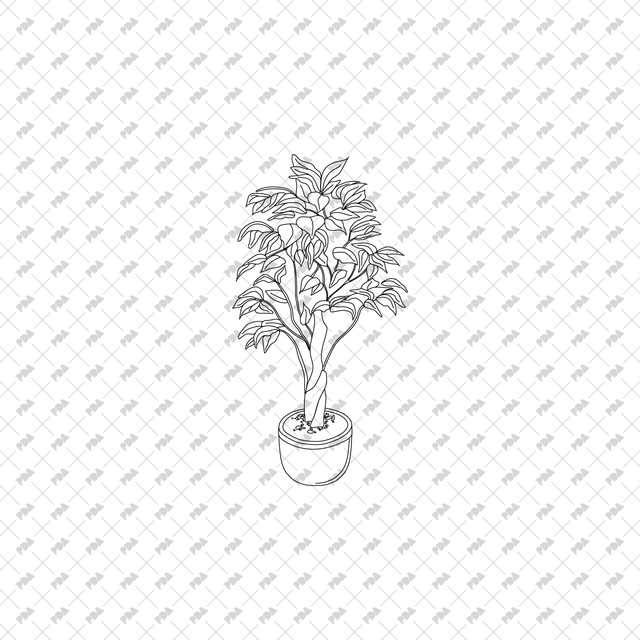 CAD, Vector, PNG Isometric Trees in Planters - Post Digital Architecture — Free and Affordable Resources for Architects