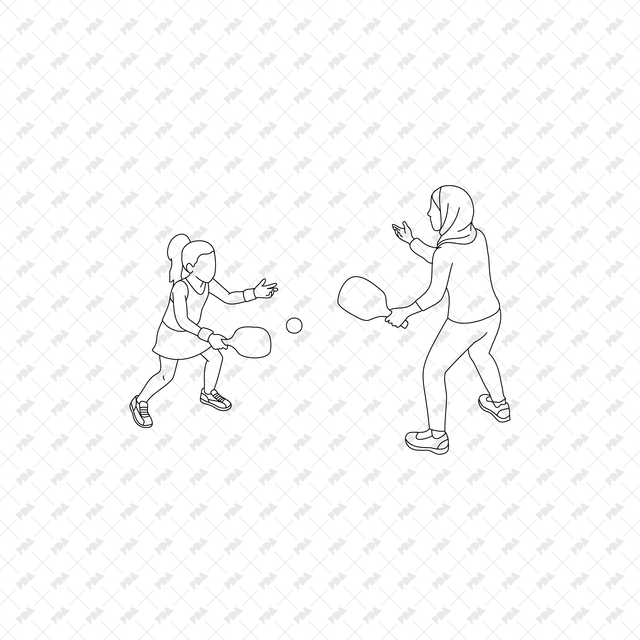 CAD, Vector, PNG Isometric Racket Sports, Tennis Badminton Pickleball - Post Digital Architecture — Free and Affordable Resources for Architects