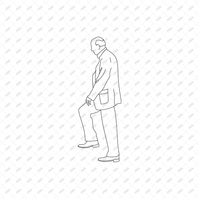 CAD, Vector, PNG Characters Climbing Stairs in Side View - Post Digital Architecture — Free and Affordable Resources for Architects