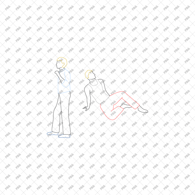 CAD, Vector, PNG Line Art Characters Inspired by David Hockney