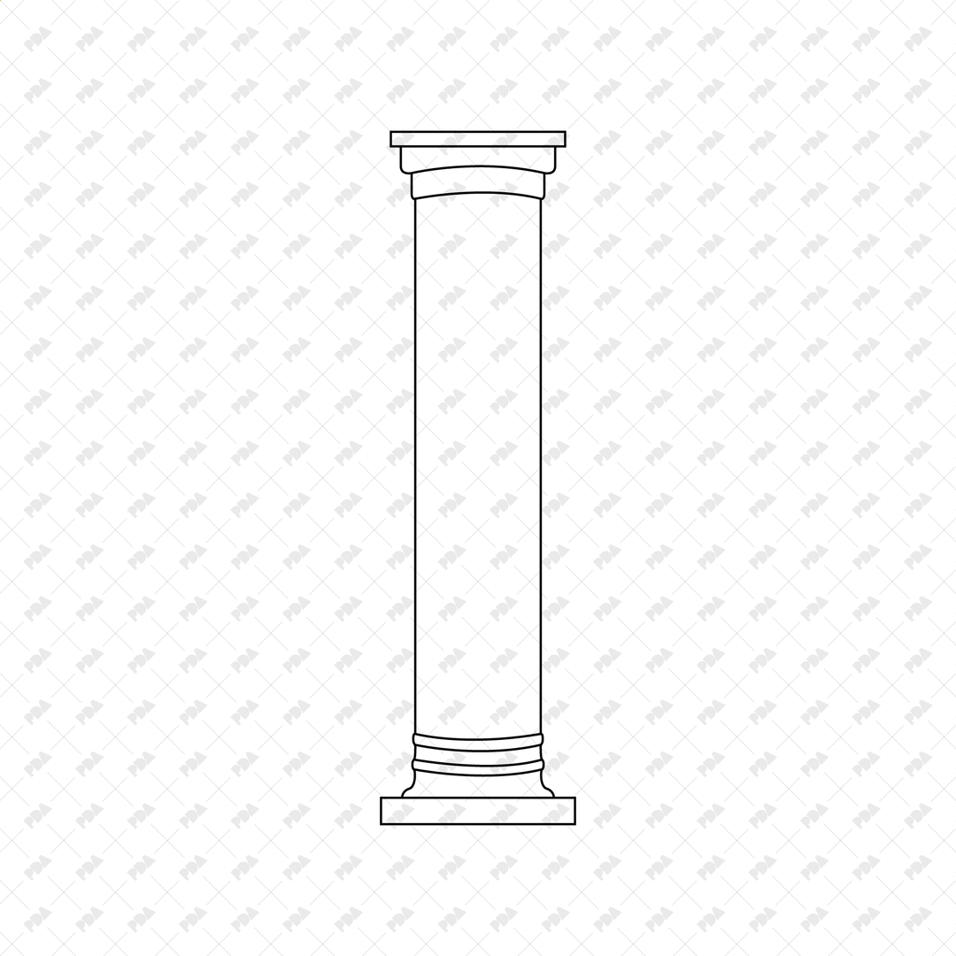 CAD, Vector Modern Columns Set