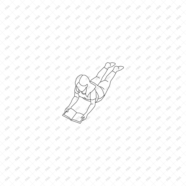 CAD, Vector, PNG Chilling Characters in Plan View Multi-Pack (Top View) - Post Digital Architecture — Free and Affordable Resources for Architects