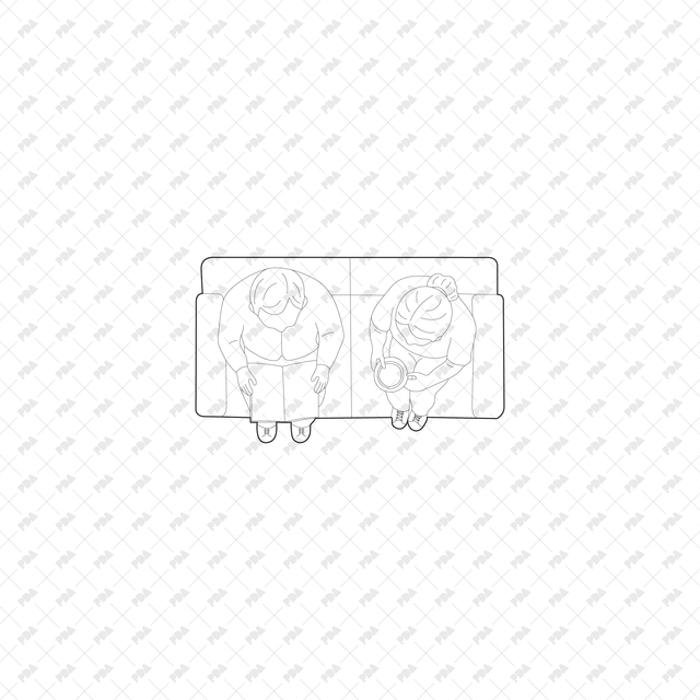 CAD, Vector, PNG Senior Living Characters Top View - Post Digital Architecture — Free and Affordable Resources for Architects