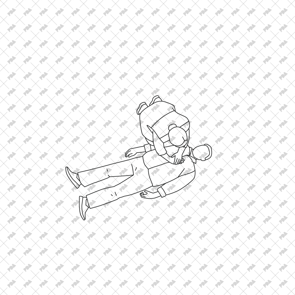 CAD & Vector EMTs, First Responders: Top-View Illustrations
