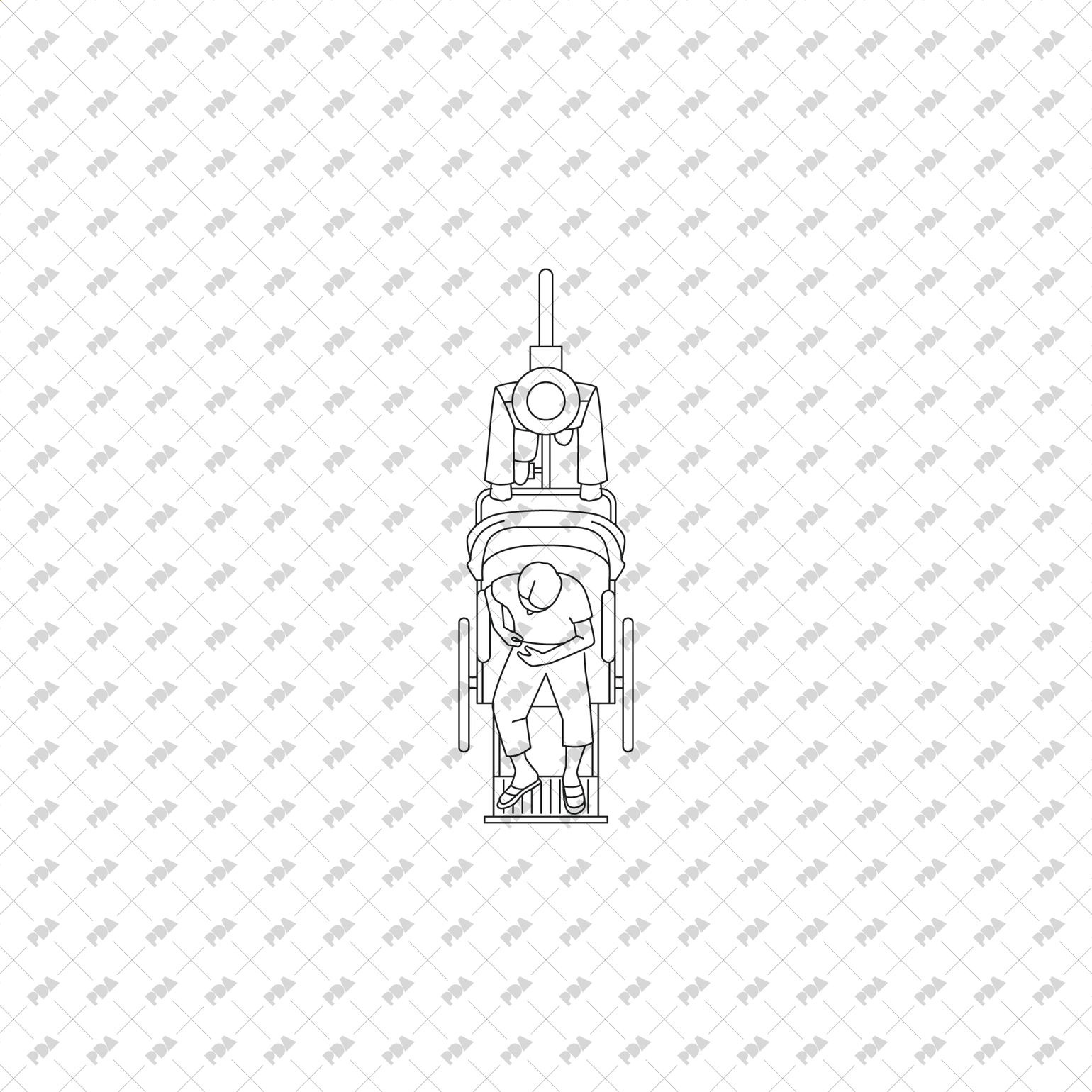 CAD, Vector Taxi, TukTuk, Rickshaw Drivers in Top View | Post Digital ...