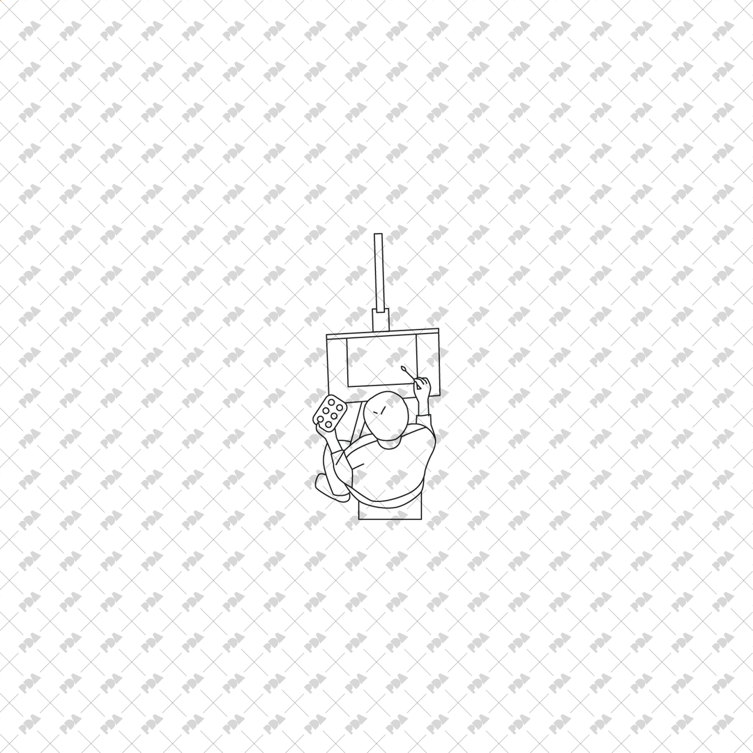 CAD, Vector Artists, Performers and Musicians in Top View