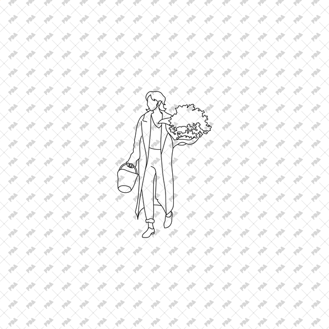 CAD, Vector Daily Life People Set (Top and side view)