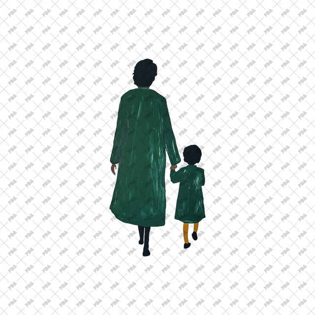 PNG Cutout Mothers with Child in Back View - Post Digital Architecture — Free and Affordable Resources for Architects