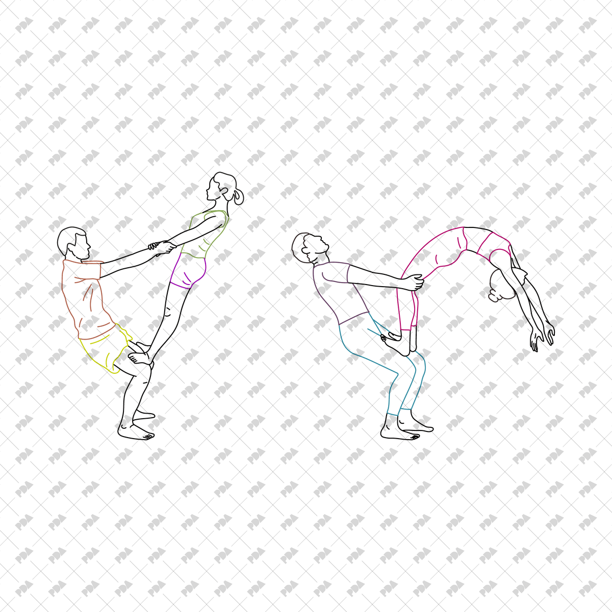 CAD, Vector Acrobalance and Acrobatics Characters