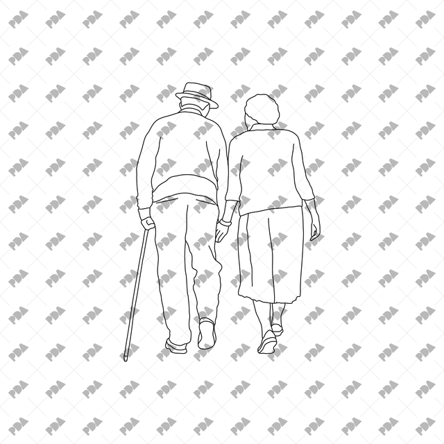 CAD, Vector People in Back View