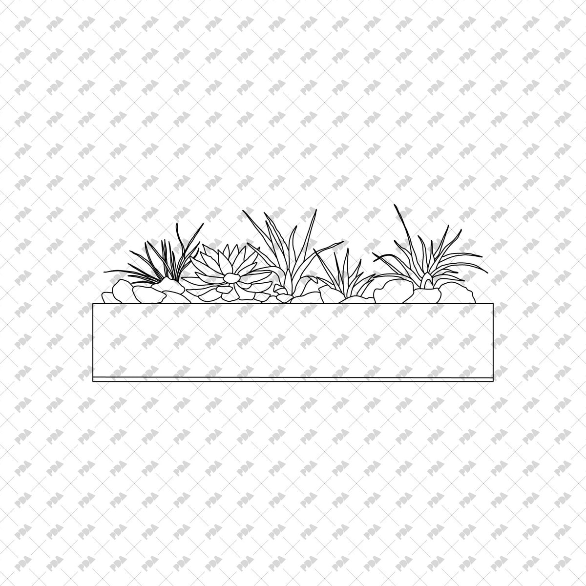 CAD, Vector Street Urban Plants in Planters