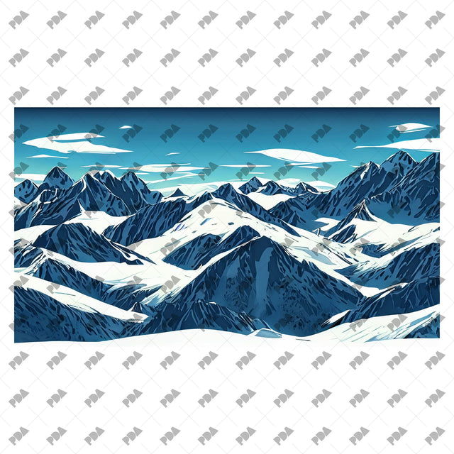 Mountain Backgrounds in Japanese Illustration Style
