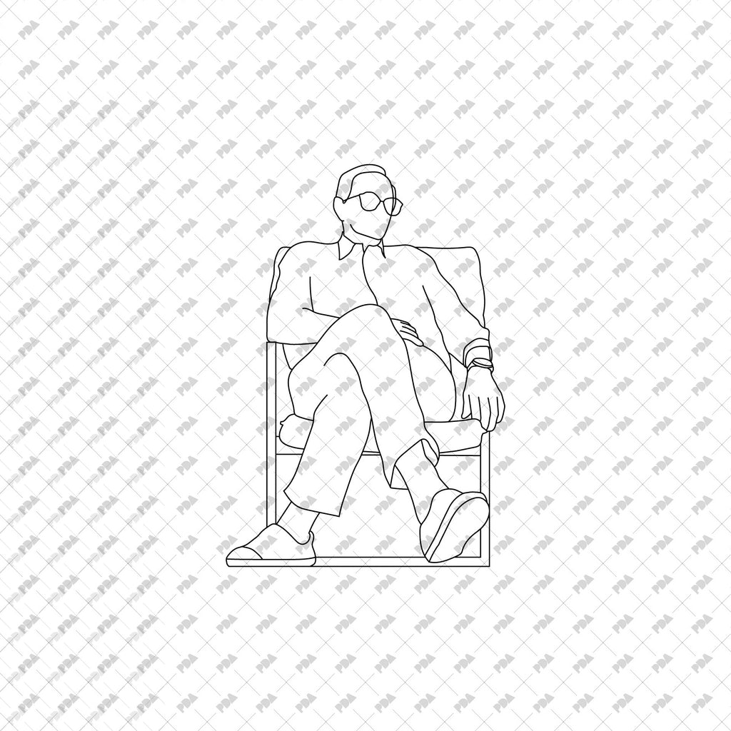 CAD, Vector Men Sitting | Post Digital Architecture