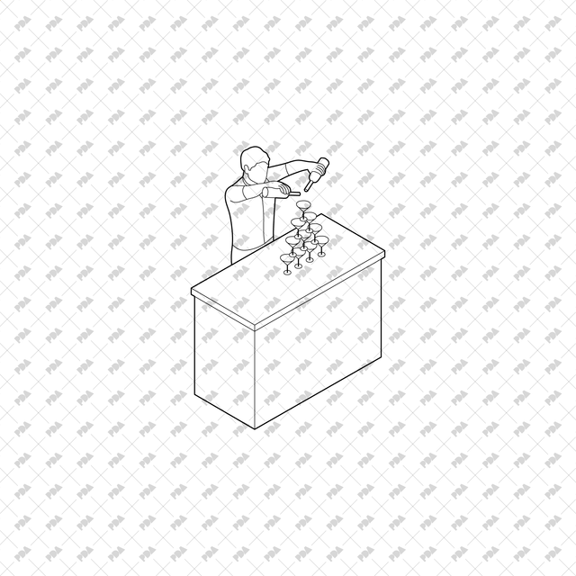 CAD, Vector, PNG Isometric View Nightclub and Party Characters - Post Digital Architecture — Free and Affordable Resources for Architects