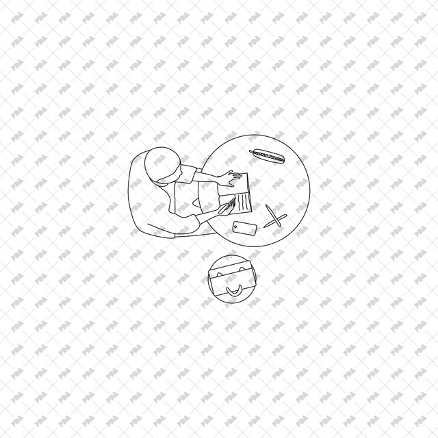 CAD, Vector, PNG Library Characters in Top View - Post Digital Architecture — Free and Affordable Resources for Architects