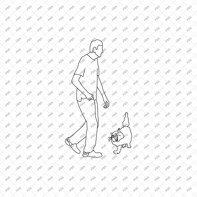 CAD Vector PNG Street People in Front and Side Views - Post Digital Architecture — Free and Affordable Resources for Architects