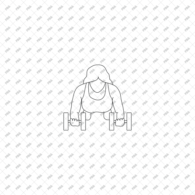 CAD, Vector, PNG Gym Workout Characters in Top View - Post Digital Architecture — Free and Affordable Resources for Architects