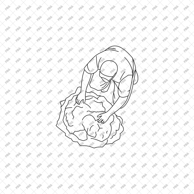 CAD, Vector, PNG Gardening Characters in Top View - Post Digital Architecture — Free and Affordable Resources for Architects