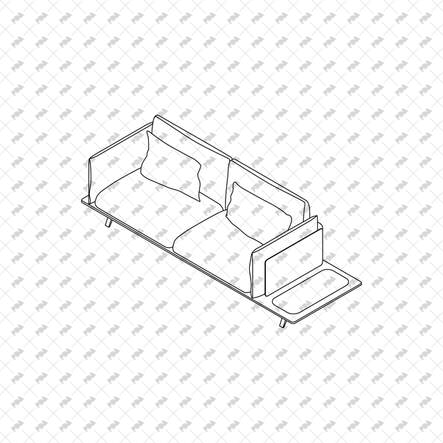 CAD, Vector Isometric Balcony Set