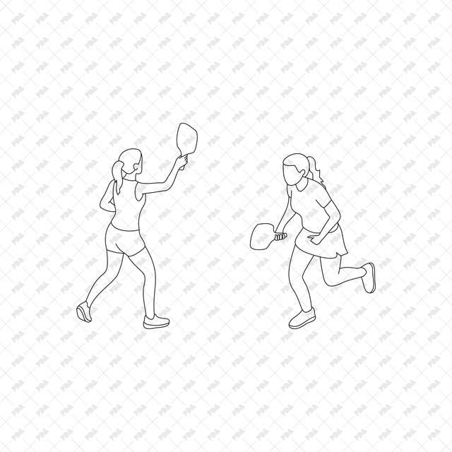 CAD, Vector, PNG Isometric Racket Sports, Tennis Badminton Pickleball - Post Digital Architecture — Free and Affordable Resources for Architects