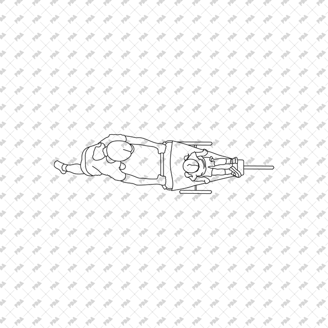 CAD, Vector Daily Life People Set (Top and side view)