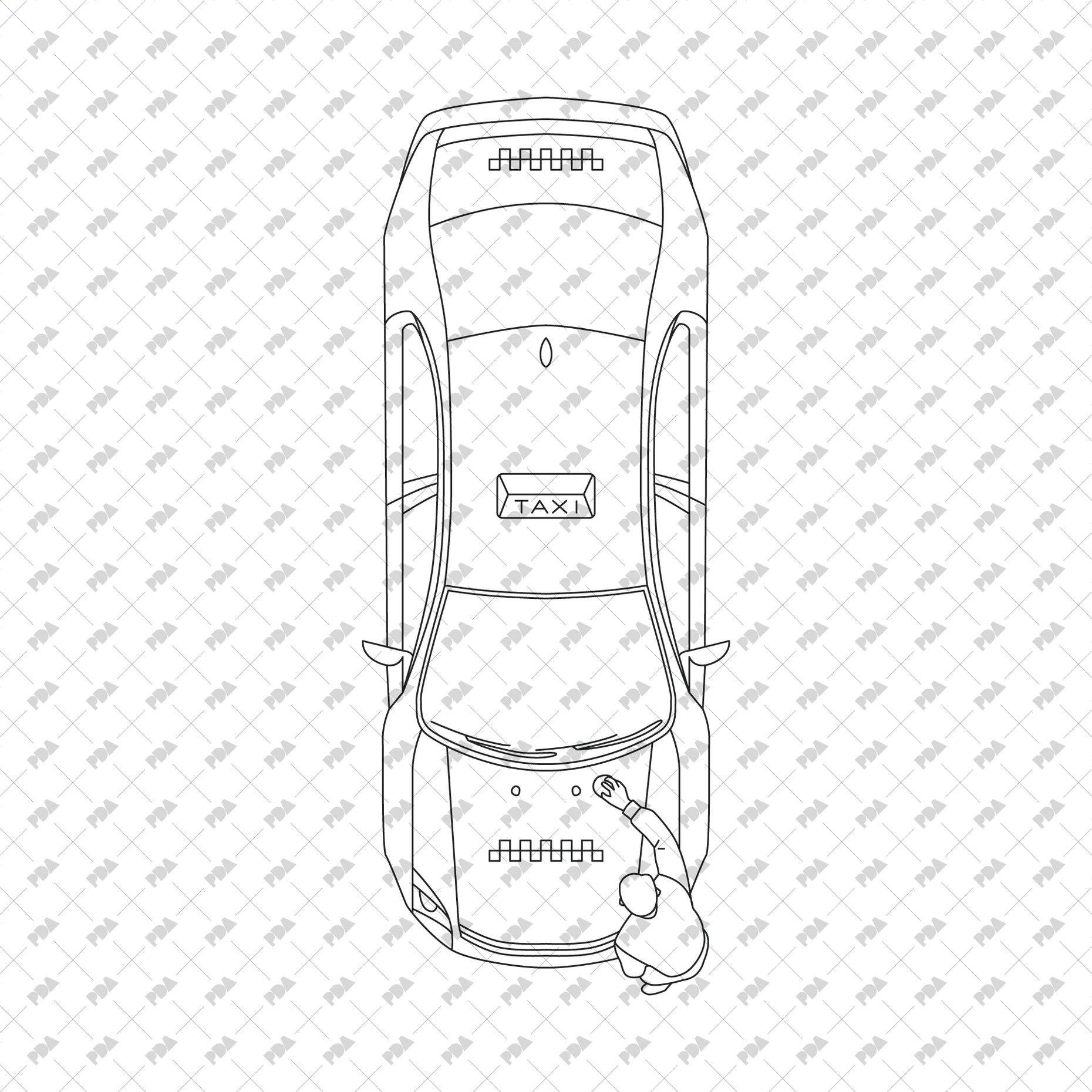 CAD, Vector Taxi, TukTuk, Rickshaw Drivers in Top View | Post Digital ...