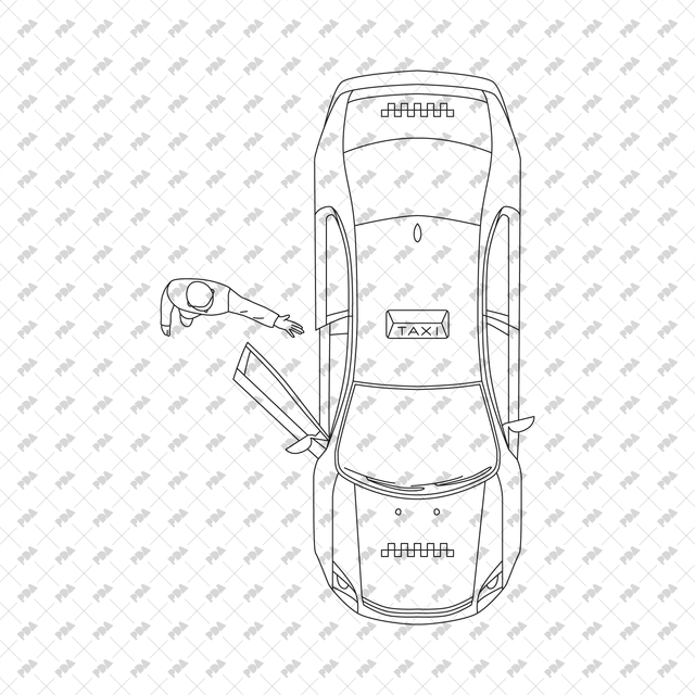 CAD, Vector Taxi, TukTuk, Rickshaw Drivers in Top View - Post Digital Architecture — Free and Affordable Resources for Architects