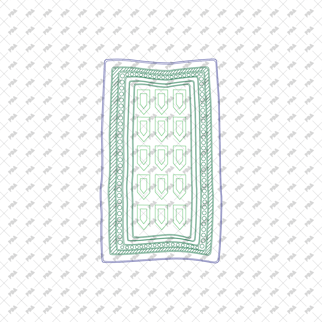 Floor Rug Cad Blocks CAD, Vector, PNG Carpets and Rugs in Color and B/W