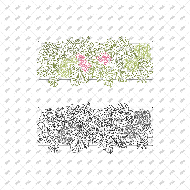 CAD, Vector, PNG Street Urban Planters in Color and B/W (Top View) - Post Digital Architecture — Free and Affordable Resources for Architects