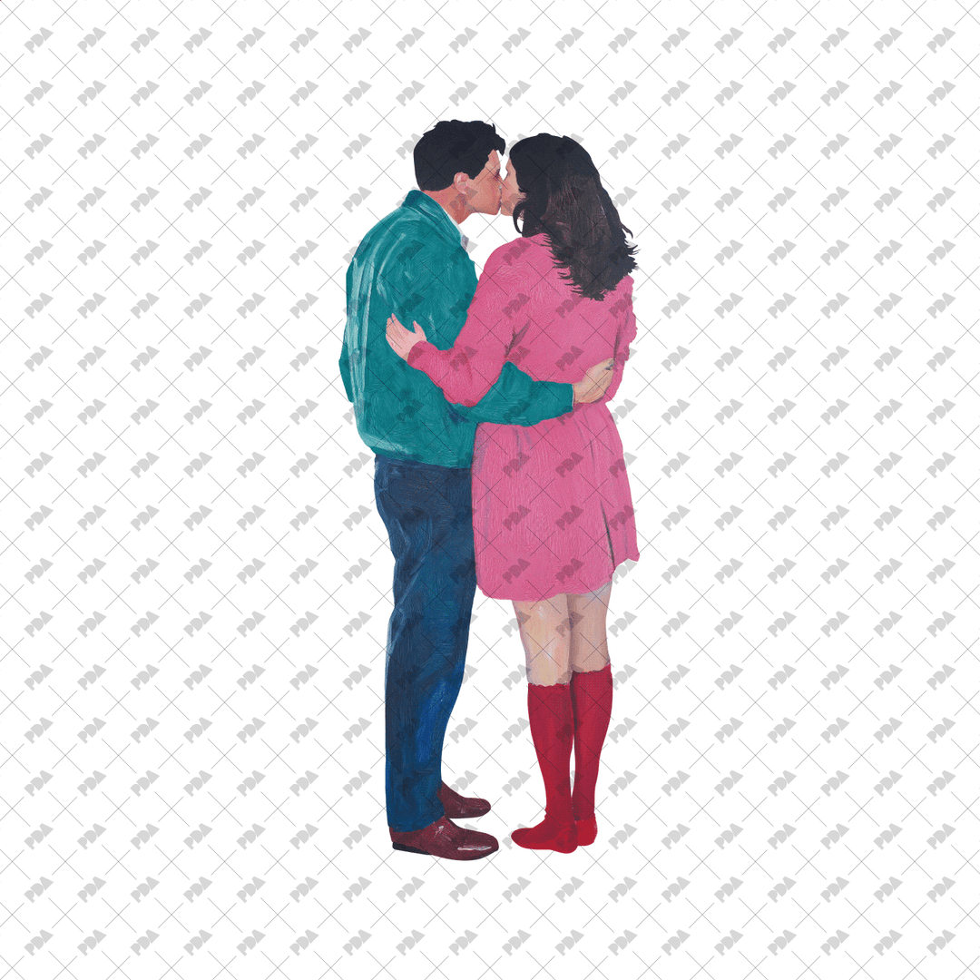 PNG Cutout Couples in Love - Kissing and Hugging