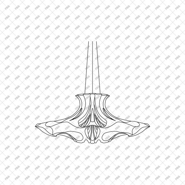 CAD, Vector Chandeliers Set